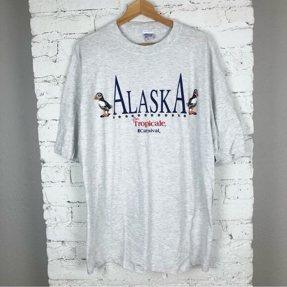 Vintage Alaska Carnival Tropical Tee New - Picture 2 of 4